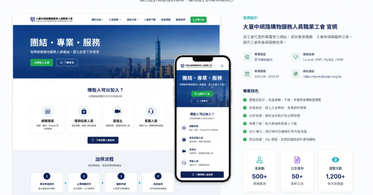 大臺中網路購物服務人員職業工會